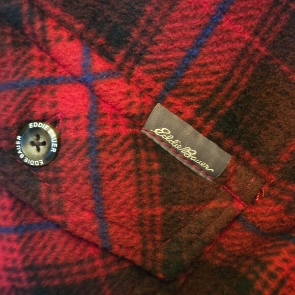 NWOT  -  Men's EDDIE BAUER Plaid Fleece sz TL - Picture 2 of 5